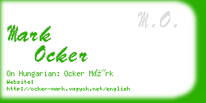 mark ocker business card